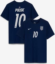Nike Men's Nike Christian Pulisic Navy USMNT Away Name & Number T-Shirt