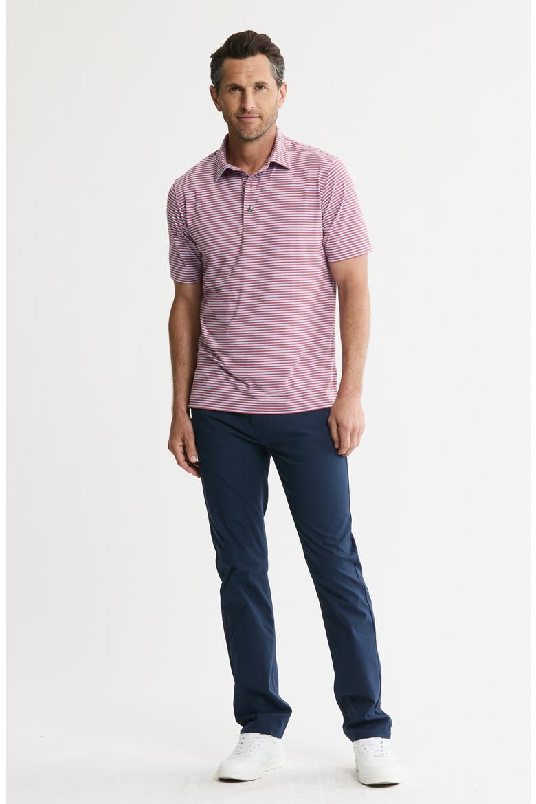 Performance Stripe Polo, Alternate, color, RED STRIPE