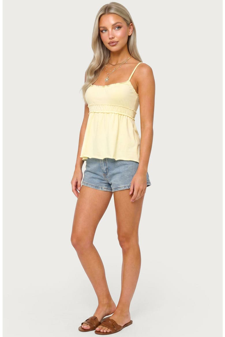 Zepher Lettuce Trim Tank Top, Alternate, color, YELLOW