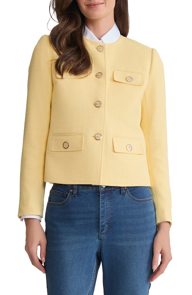 Jones New York Flap Pocket Crop Jacket, Main, color,