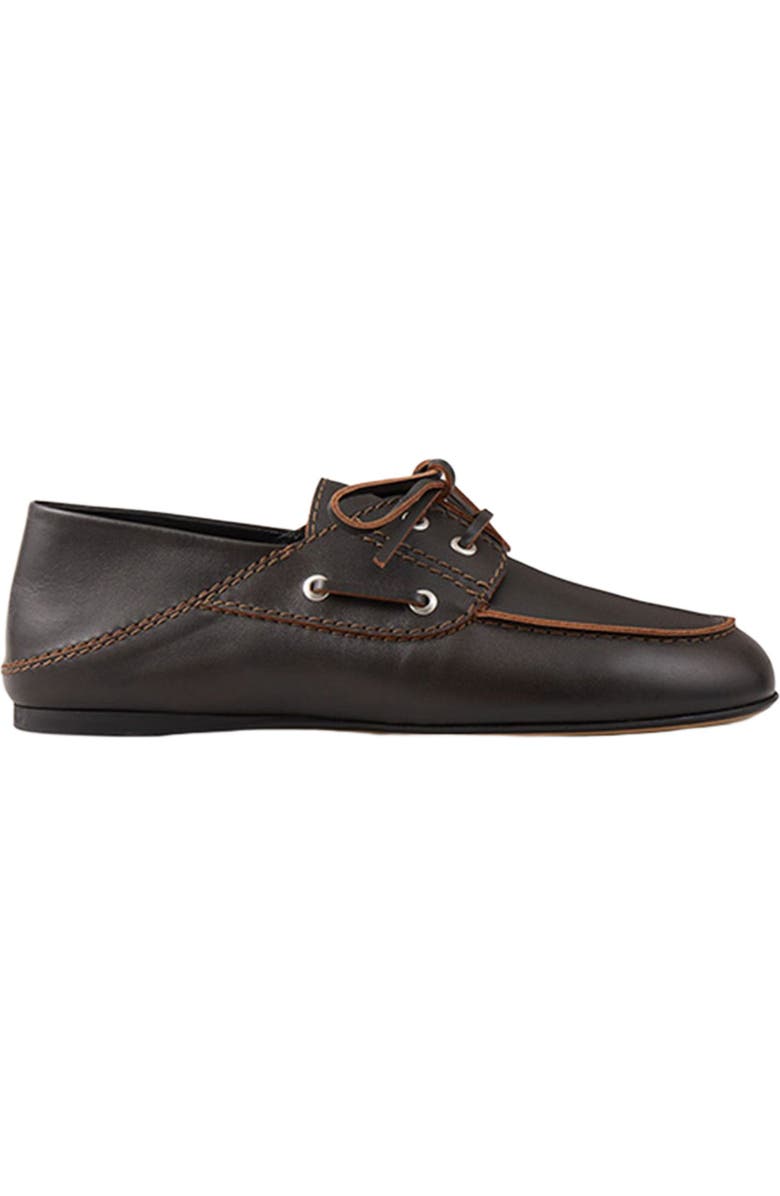 SANDRO Leather loafers, Main, color, Brown