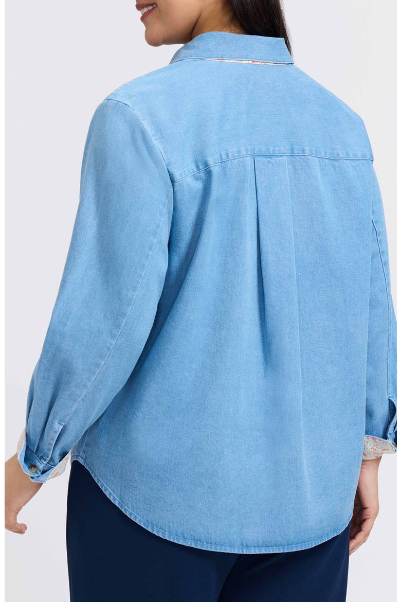 Margie Denim Button-Up Shirt, Alternate, color, BLEACH WASH