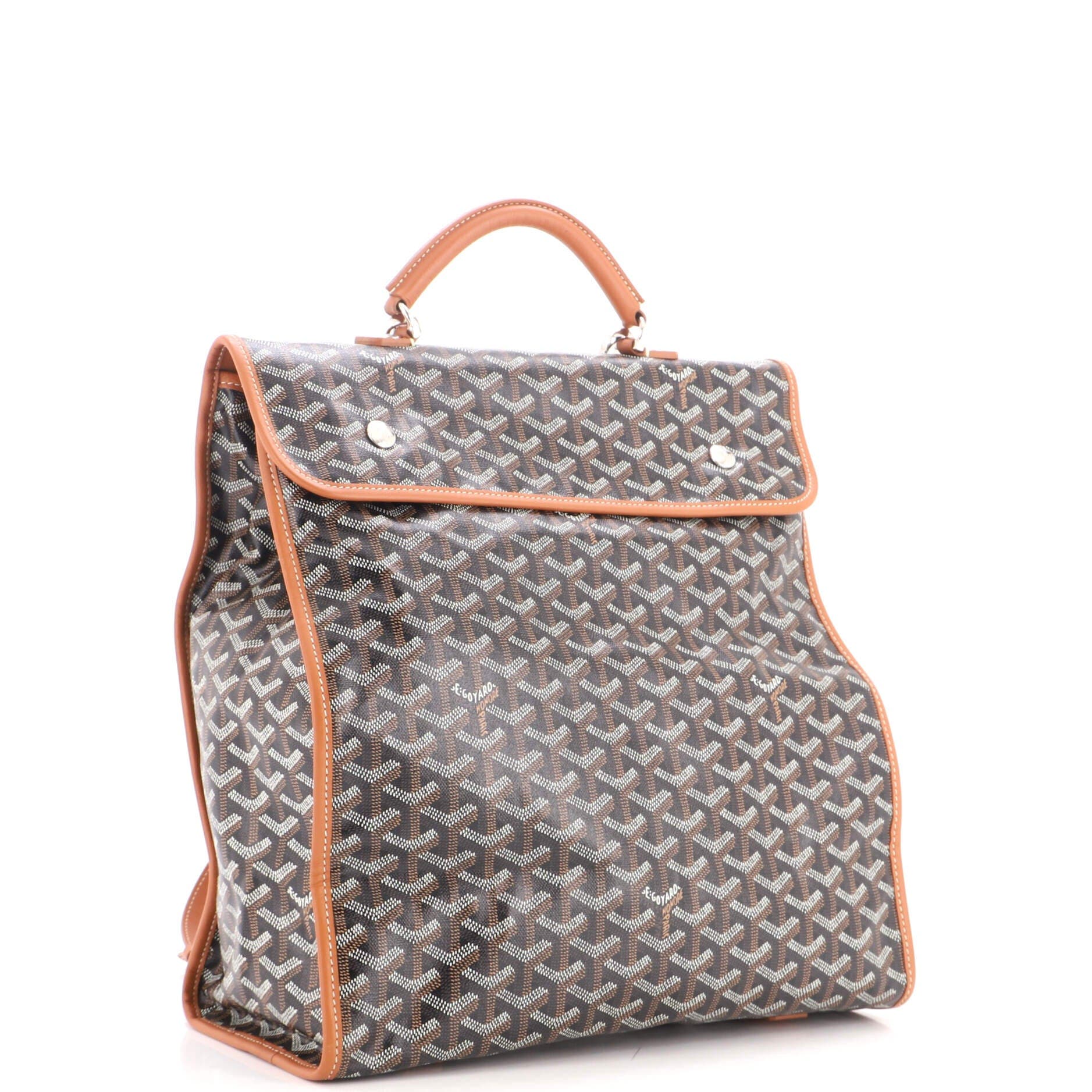 Saint Leger Briefcase Backpack Coated Canvas, Alternate, color, Brown