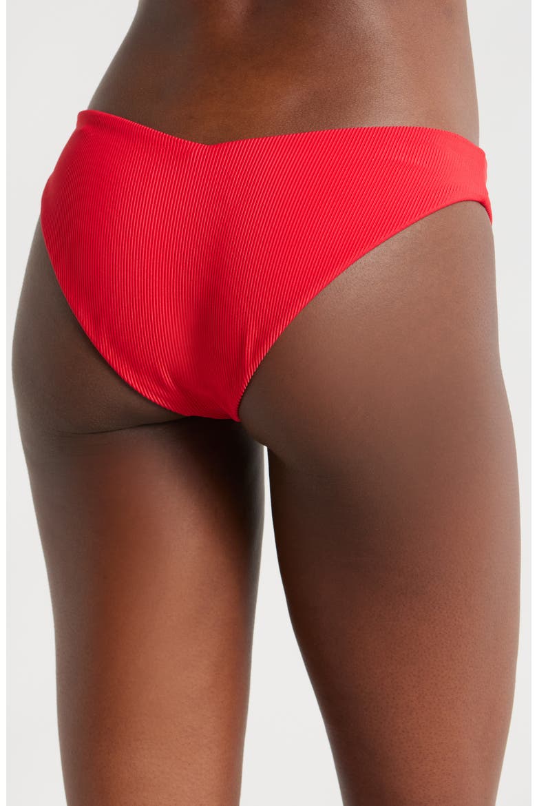 Vanessa High Cut Bikini Bottoms, Alternate, color, RED