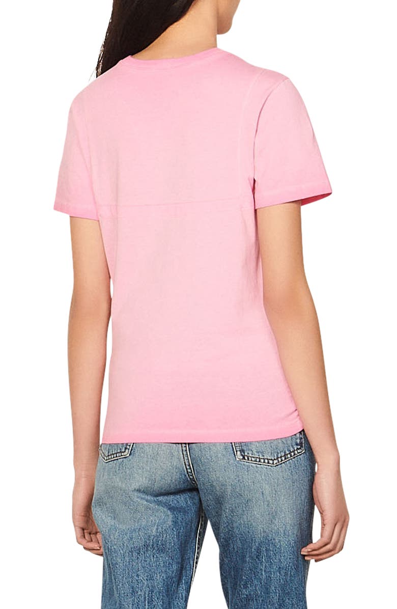 SANDRO Lionel Center Ruched Cotton T-Shirt, Alternate, color, 