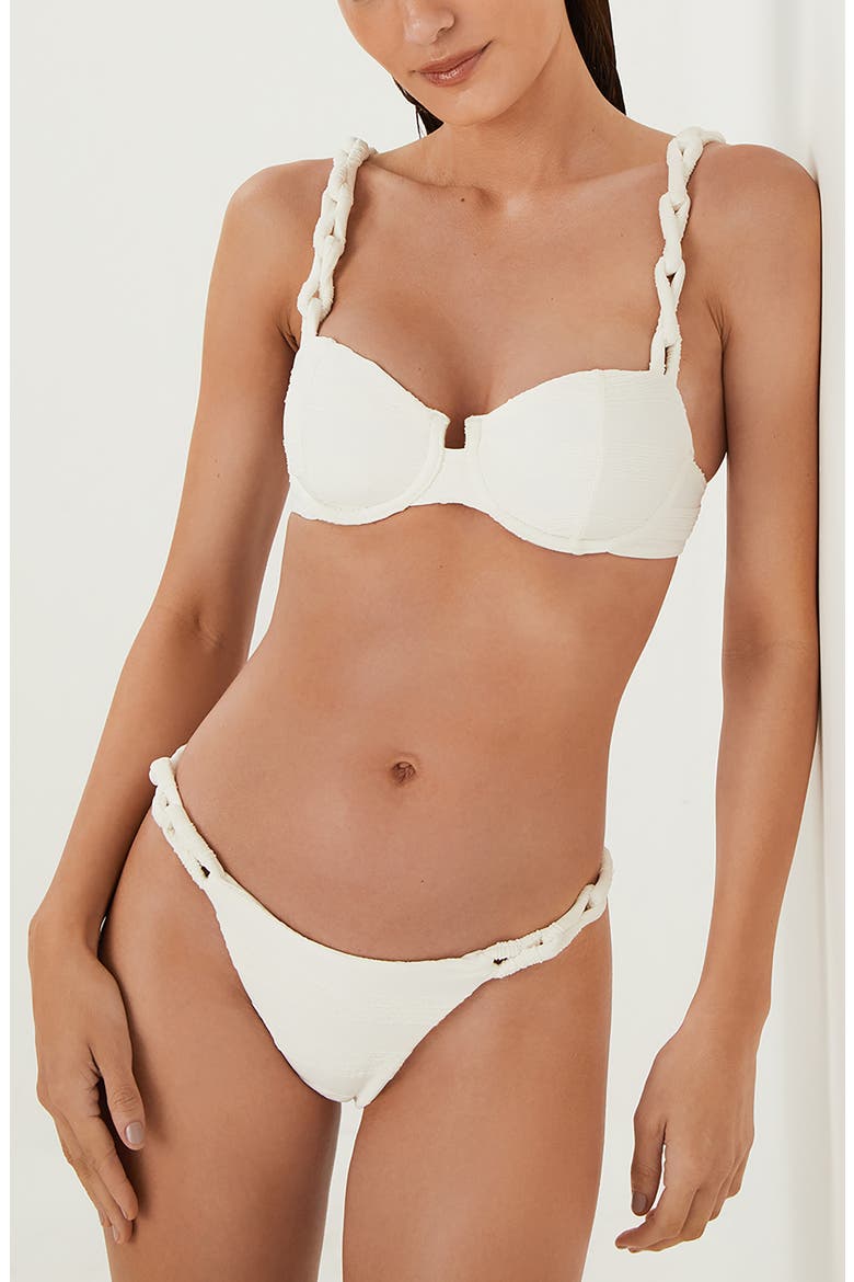 Leanne Jacquard Bikini Bottoms, Alternate, color, WHITE MULTI