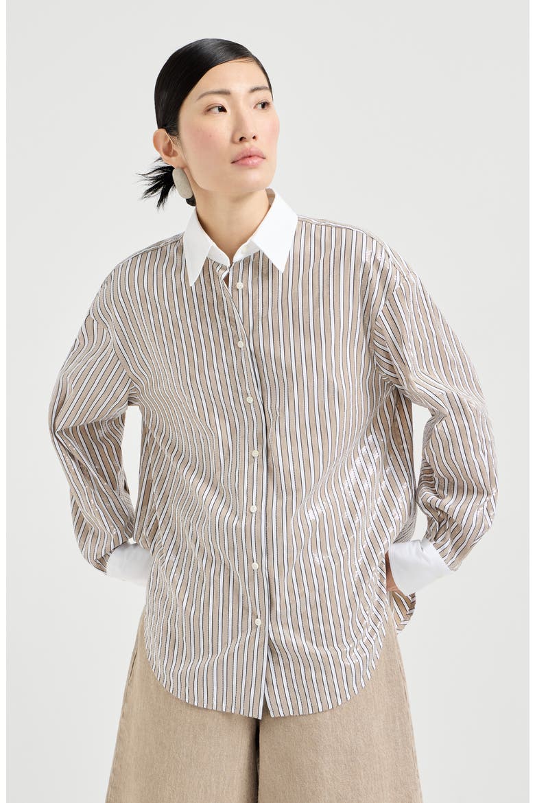 Dazzling stripes shirt, Main, color, Beige