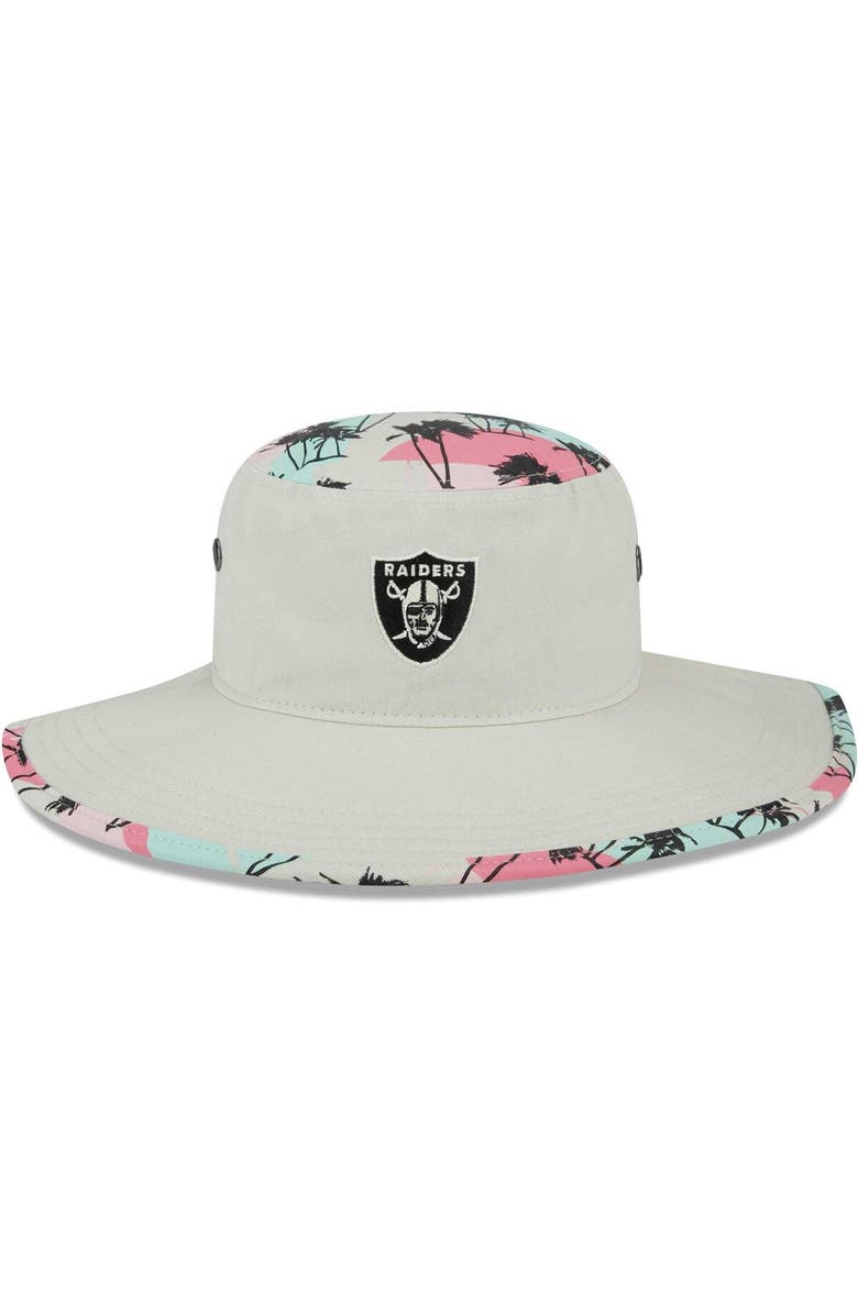 New Era Men's New Era Khaki Las Vegas Raiders Retro Beachin' Bucket Hat, Main, color, Khaki