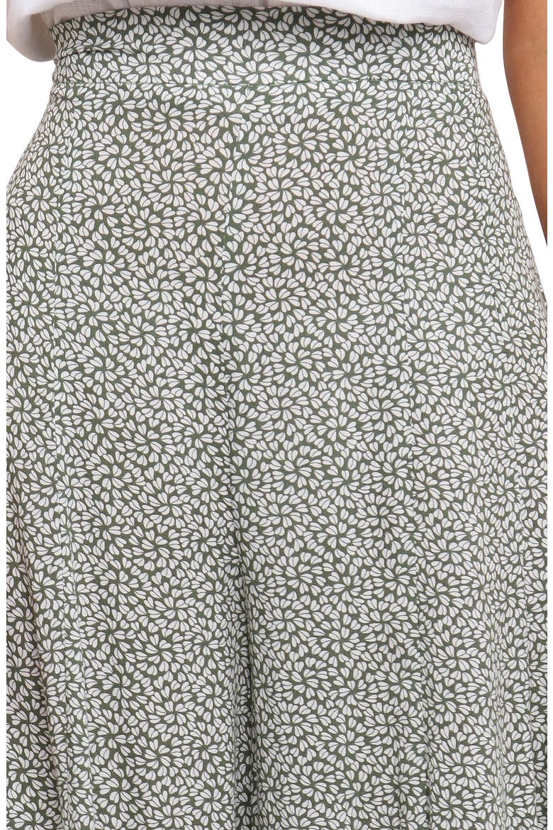 Neveah Floral Print Wide Leg Pants, Alternate, color, GREEN