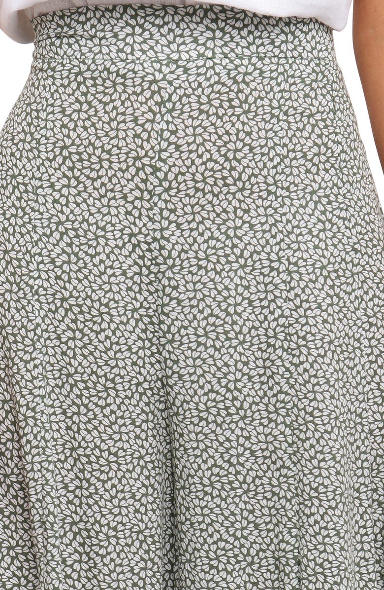 Petal & Pup Neveah Floral Print Wide Leg Pants, Alternate, color, Green