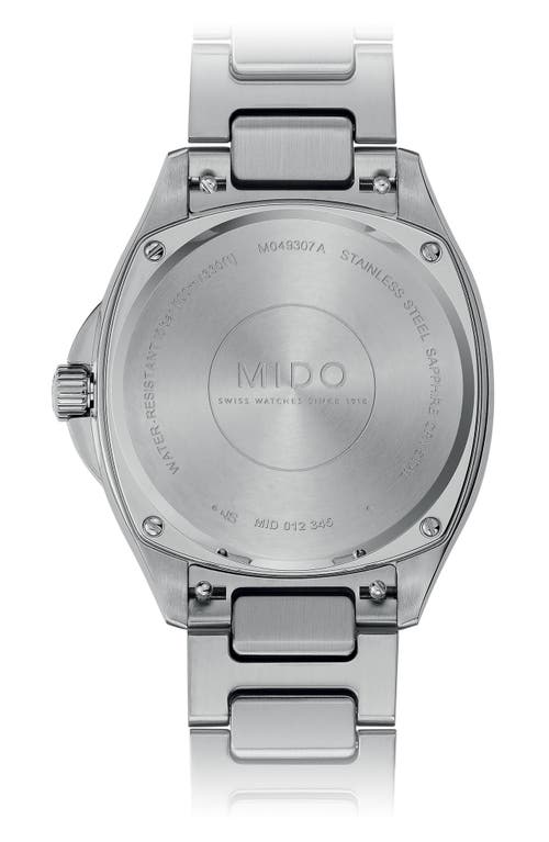 Mido Multifort Diamond Square Automatic Bracelet Watch, 35mm In Silver