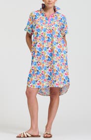 SHIRTY Stripe Popover Poplin Shirtdress