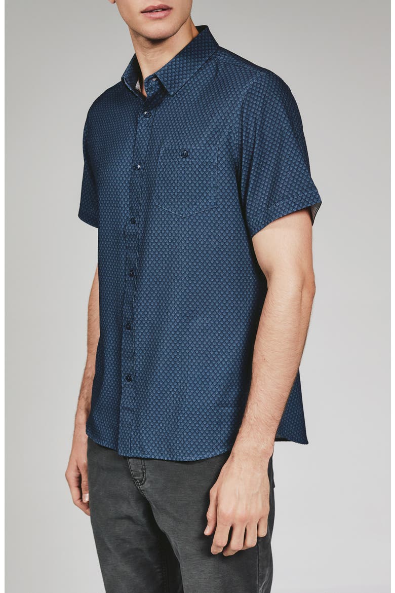 Bosworth Short Sleeve Button-Down Shirt, Alternate, color, NAVY