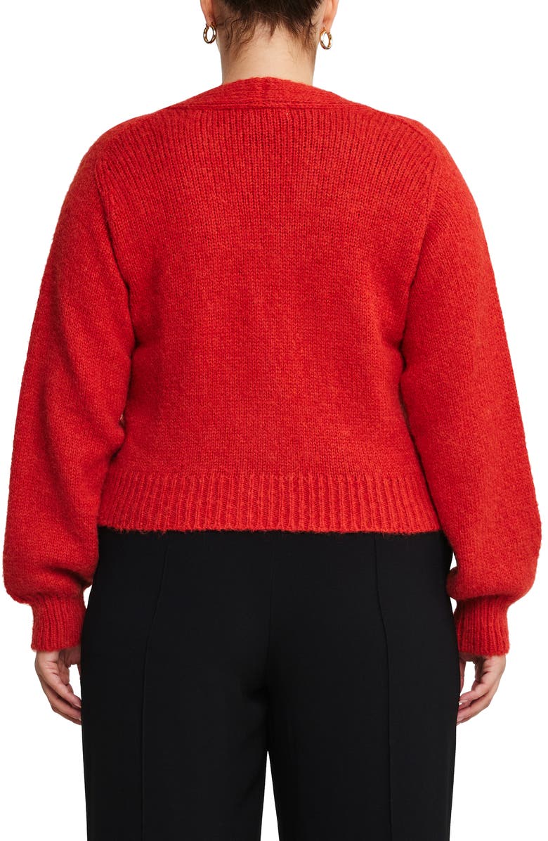 Estelle Crystal Button Cardigan, Alternate, color, 