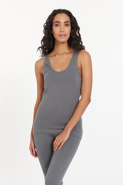 Leimere Tucson U-neck Tank In Granite Grey In Gray