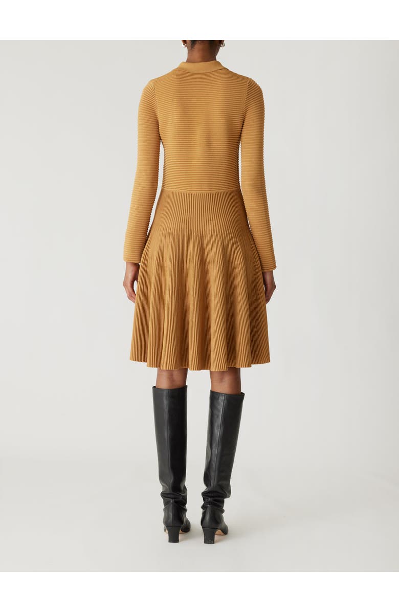 Rebecca Taylor Ottoman Knit Ls Dress, Alternate, color, Camel