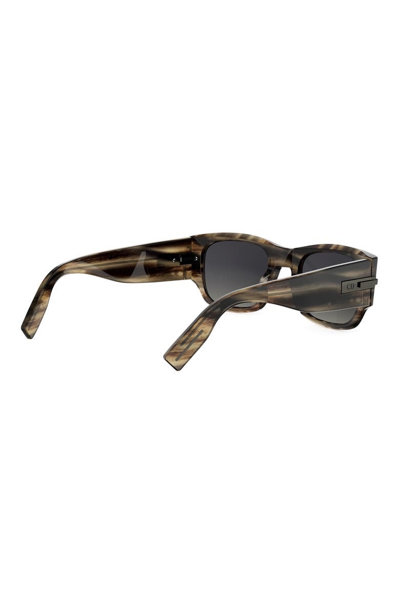 DiorBlackSuit XL S4I 52mm Square Sunglasses, Alternate, color, BROWN HORN / GRADIENT SMOKE