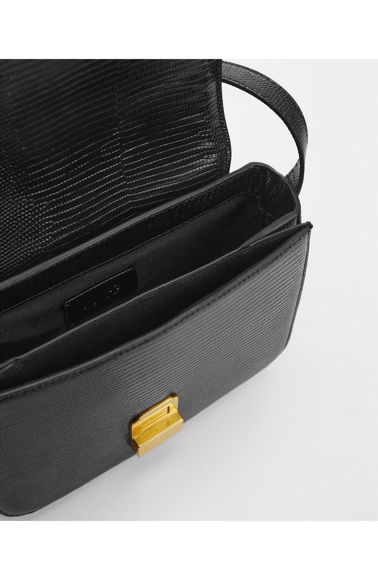 MANGO Lizard Embossed Crossbody Bag, Alternate, color, 