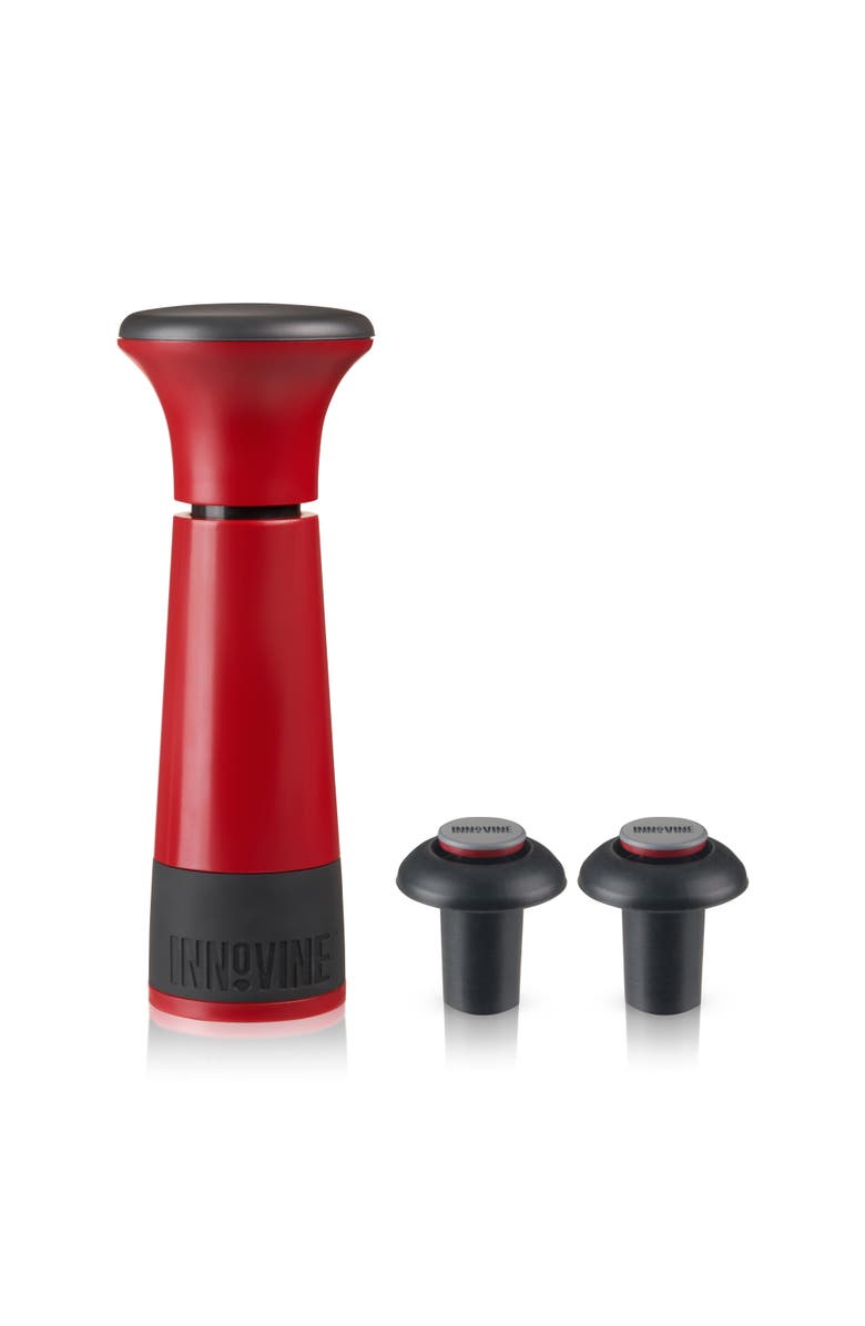 Innovine Vacuum Pump Wine Saver, Main, color, Raspberry