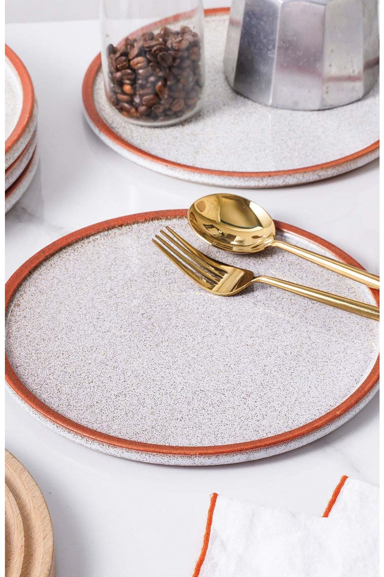 Vince Stoneware 4-Piece Salad Plate Set, Alternate, color, Red
