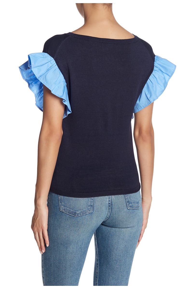 Love Token Ruffle Sleeve Sweater, Alternate, color, 