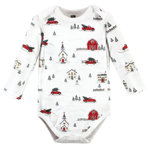 Hudson Baby Essential Long-sleeve Cotton Bodysuit Triple Set