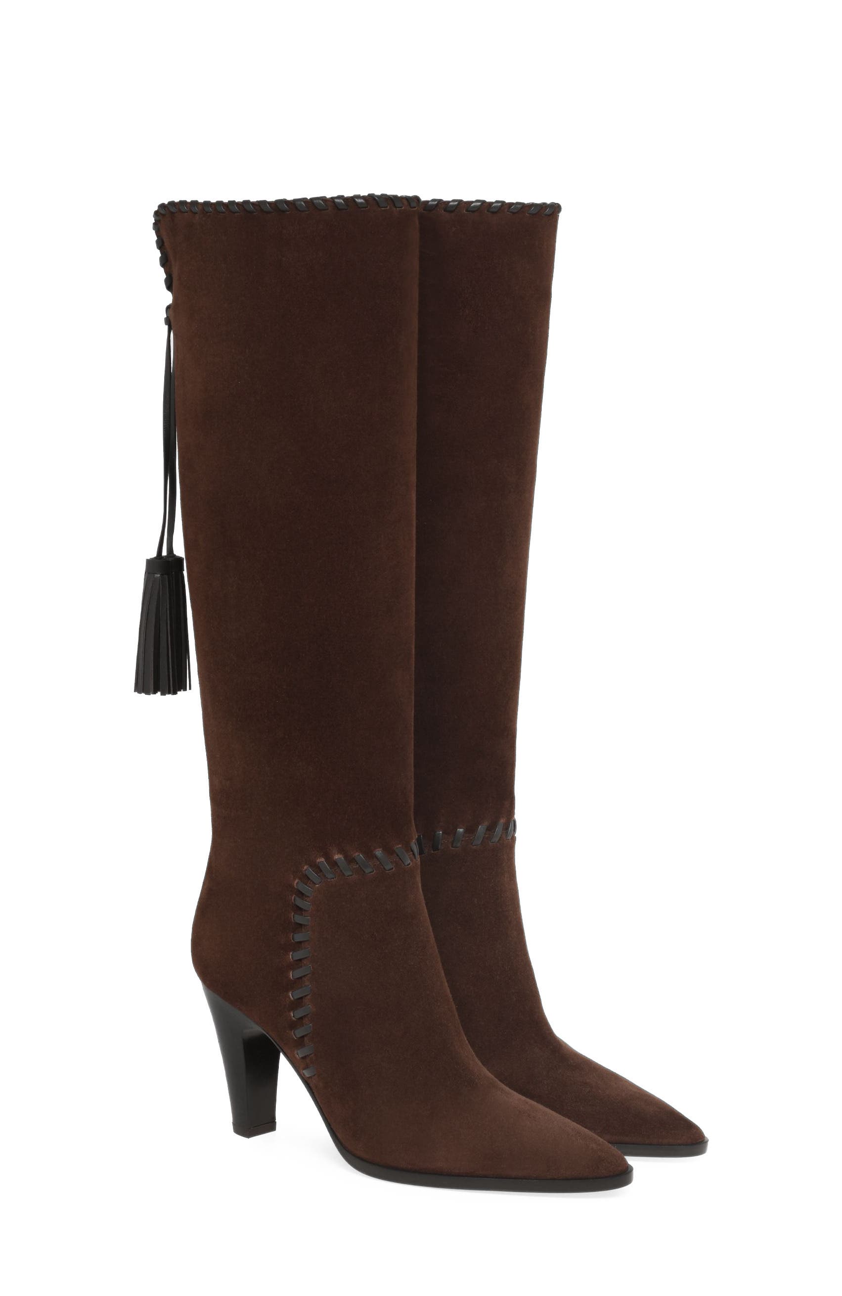 Zaira Boot, Alternate, color, Brown Suede and Lamb leather