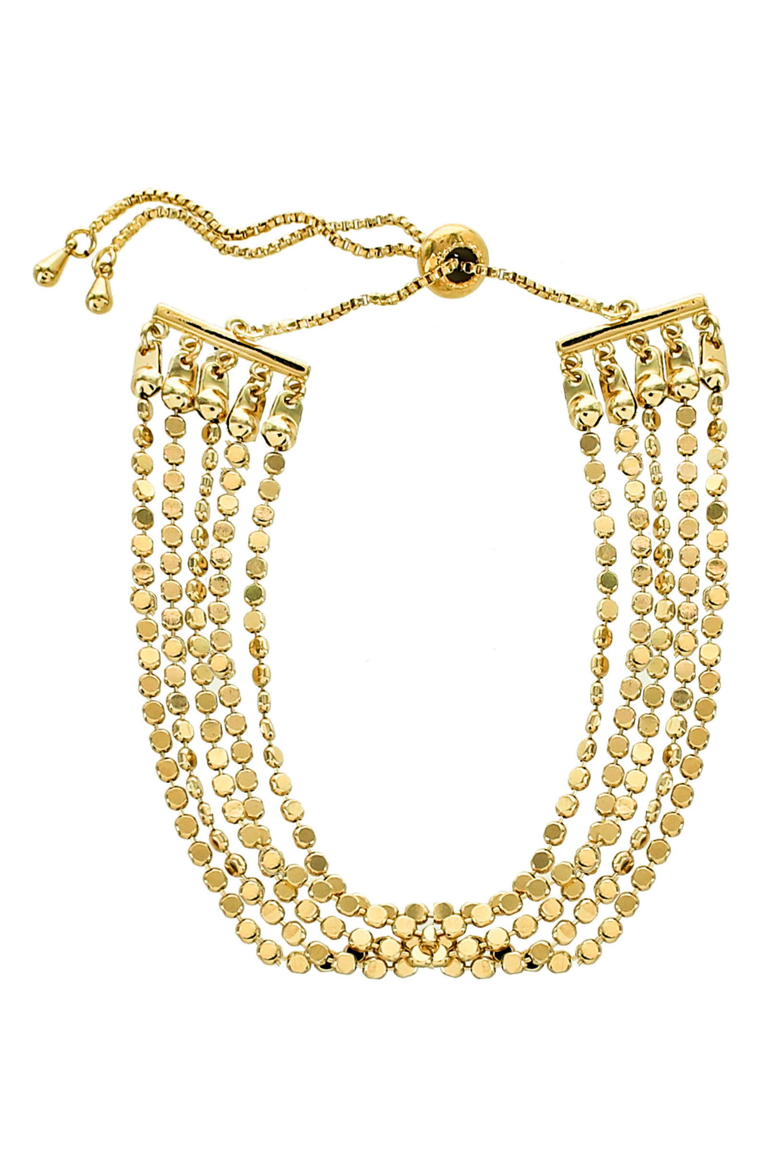 Panacea Multi Row Slider Bracelet