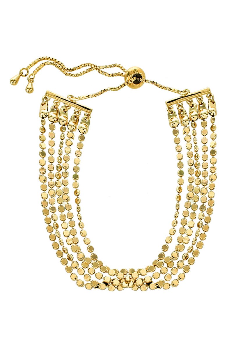 Panacea Multi Row Slider Bracelet, Main, color, Gold