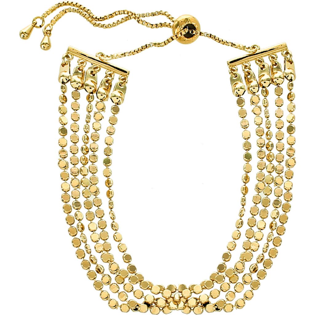 Panacea Multi Row Slider Bracelet In Gold