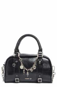 Madden Girl Kids' Crinkle Faux Leather Bowler Bag