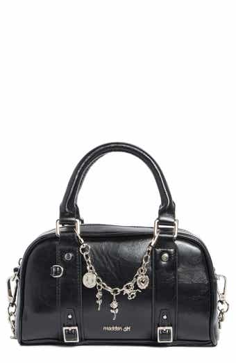 Madden Girl Kids' Crinkle Faux Leather Bowler Bag