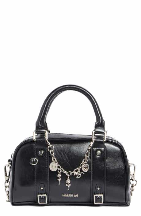 Madden Girl Kids' Crinkle Faux Leather Bowler Bag