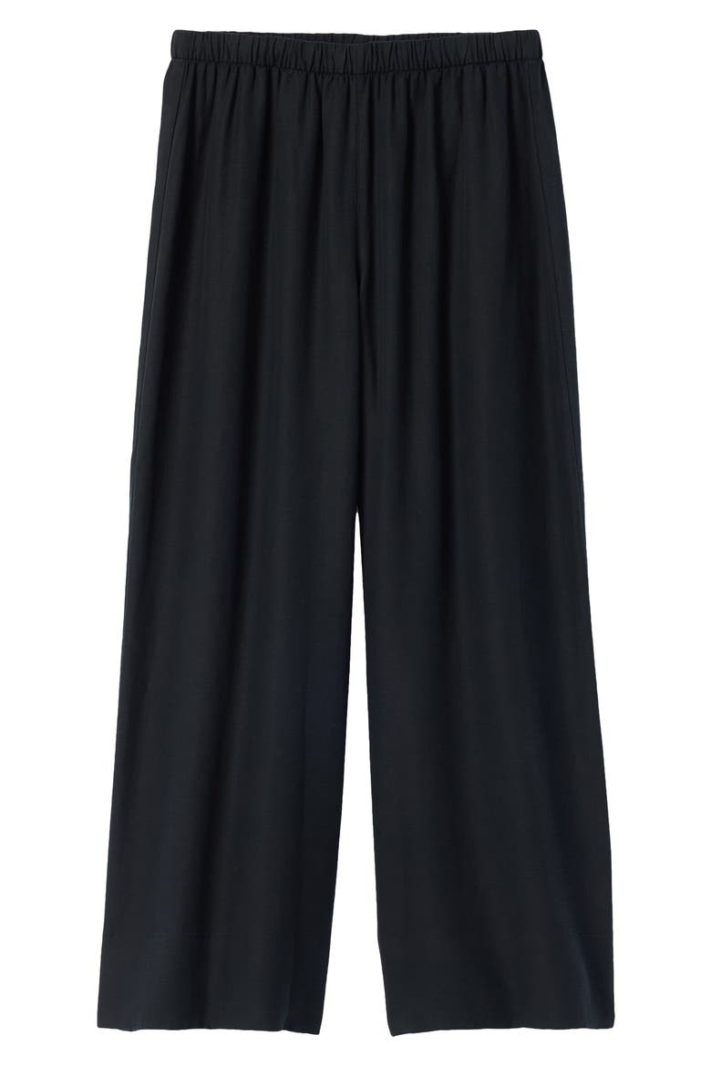 Trestles Twill Everyday Wide Leg Crop Pants, Alternate, color, BLACK