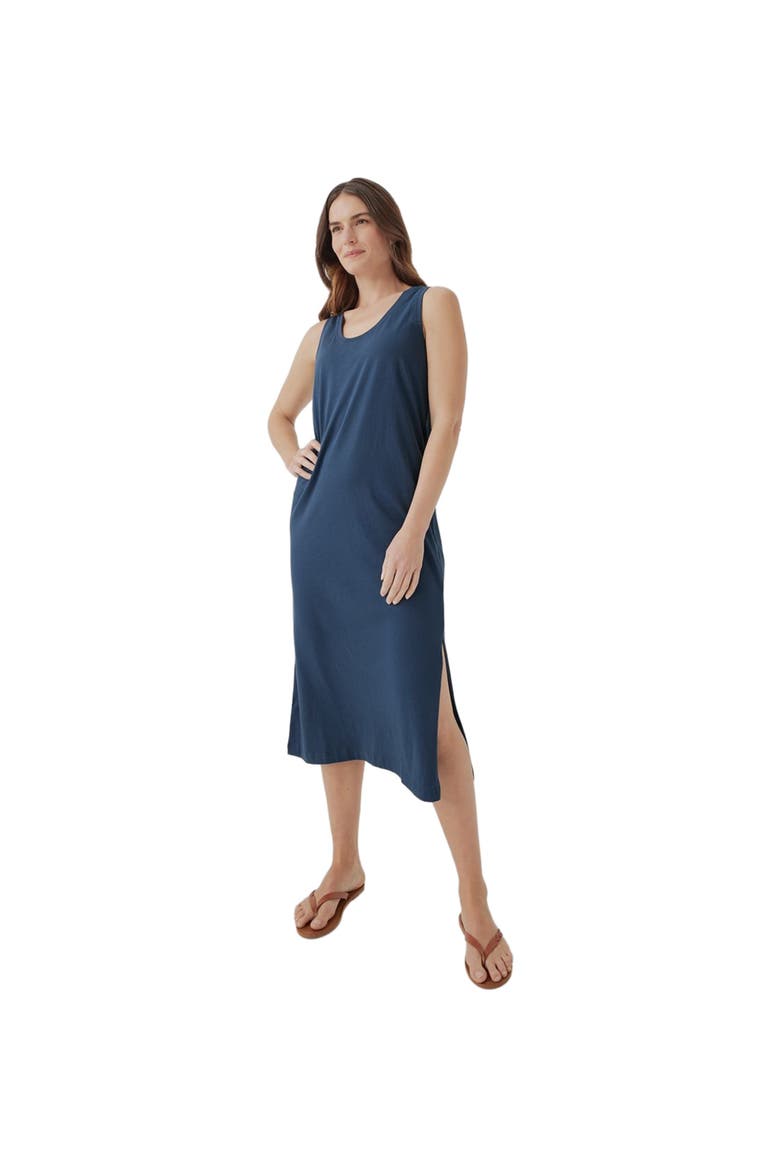 Organic Softspun Tank Midi Dress, Alternate, color, French Navy