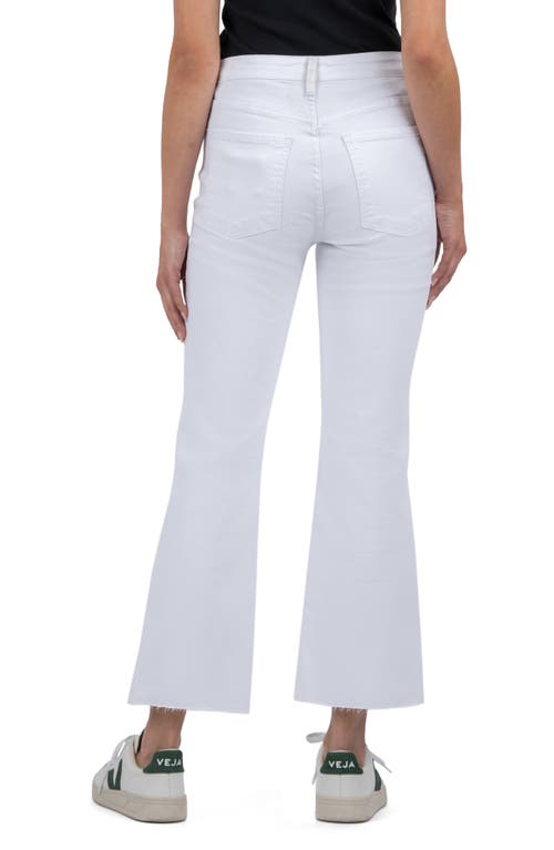 KUT FROM THE KLOTH KUT FROM THE KLOTH KELSEY RAW HEM HIGH WAIST ANKLE FLARE JEANS 