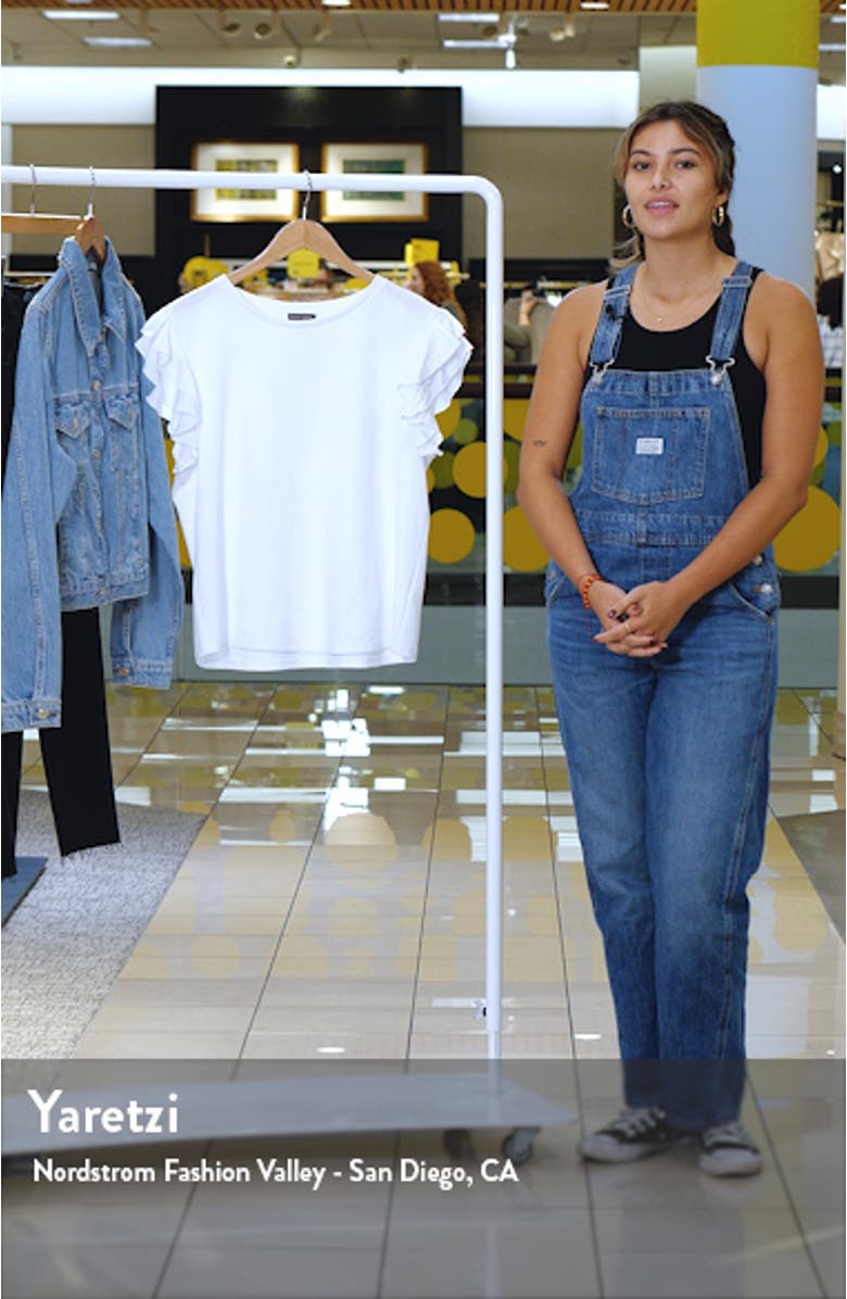 Tiered Ruffle Sleeve Cotton Blend Top, sales video thumbnail