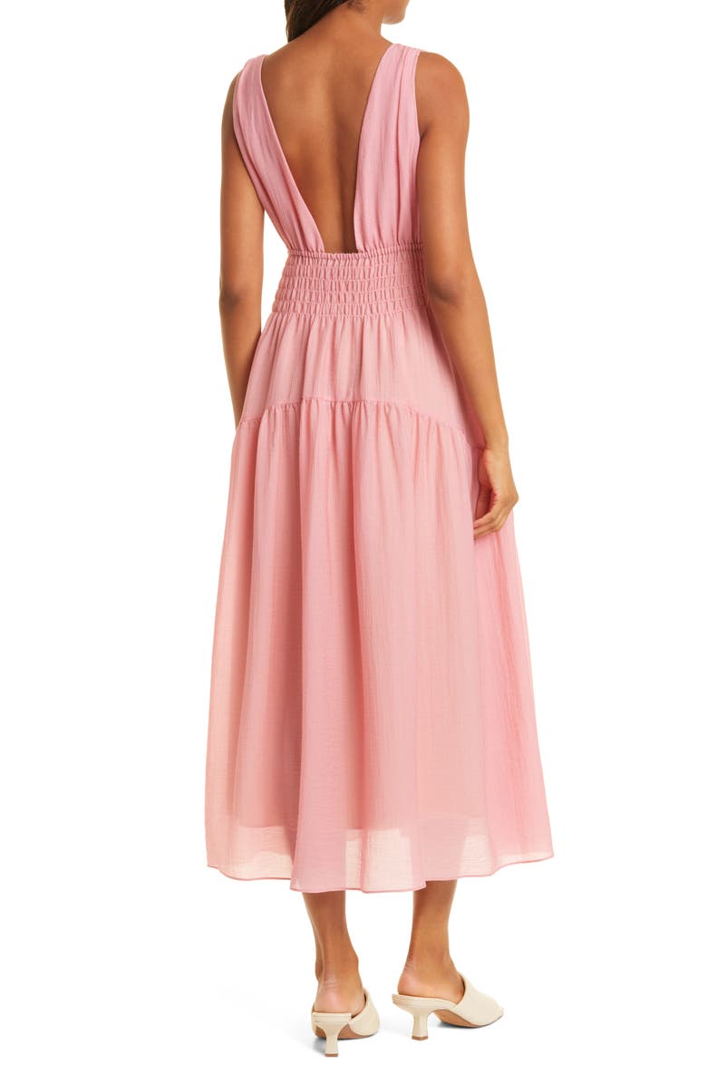Vince V-Neck Sleeveless Dress, Alternate, color, Rosetta