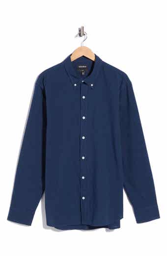 Everyday Slim Fit Long Sleeve Cotton & Linen Shirt