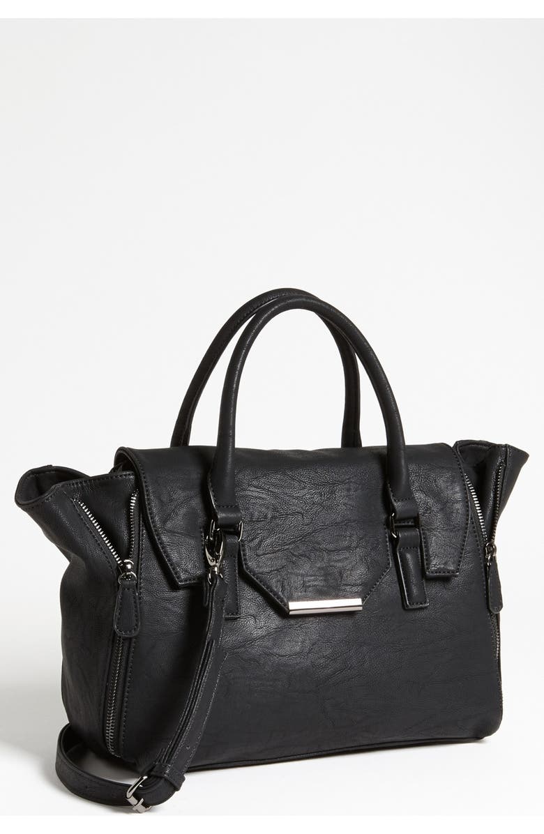 Expressions NYC Faux Leather Satchel, Main, color,