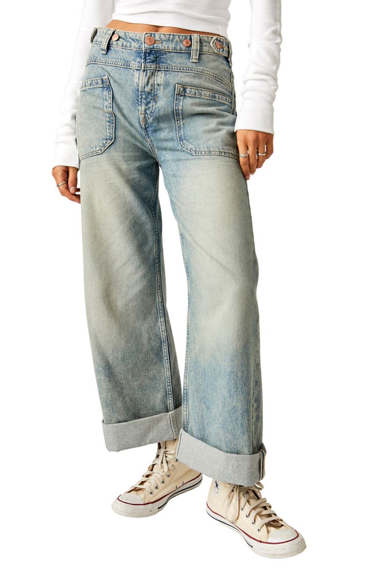 We the Free Palmer Cuffed Baggy Jeans, Main, color, LA LA LAND