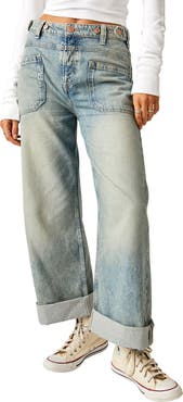 Free People We the Free Palmer Cuffed Baggy Jeans