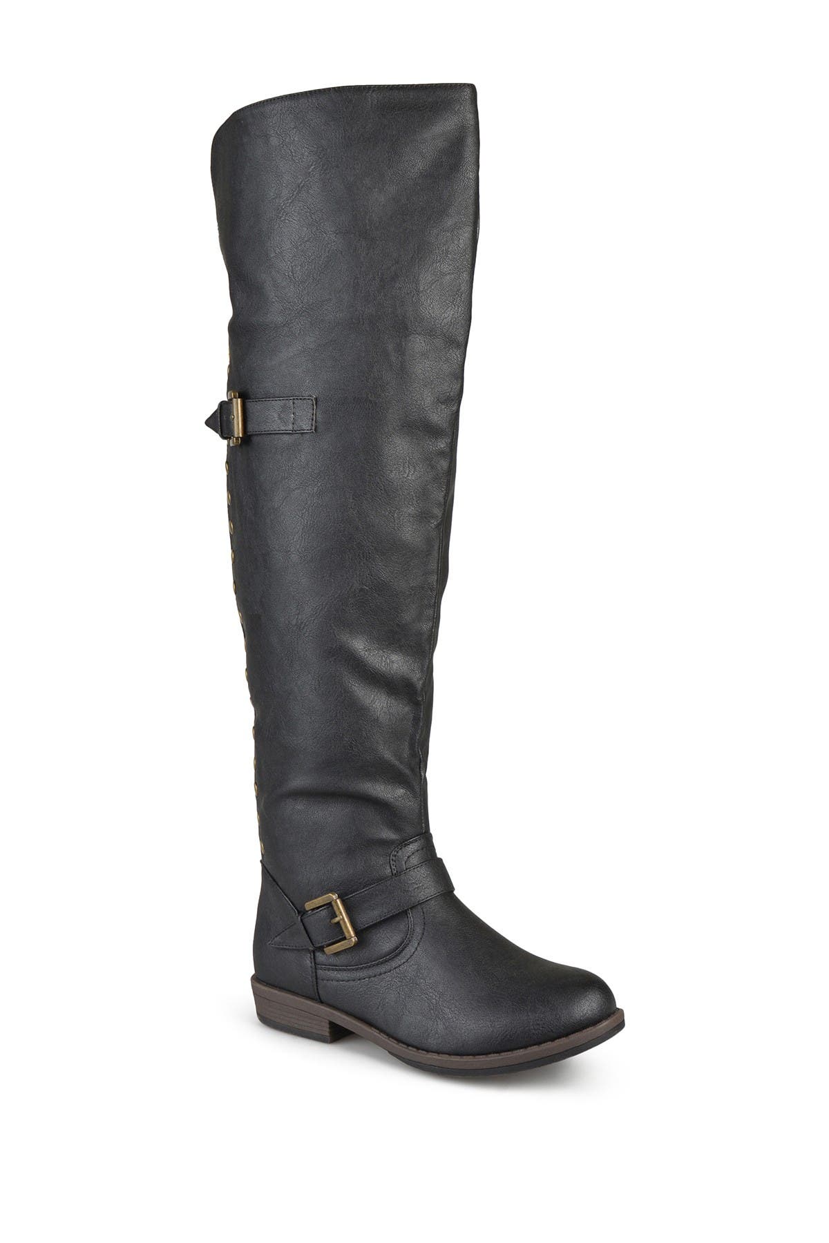 Kane Studded Tall Boot - Wide Calf, Main, color, BLACK