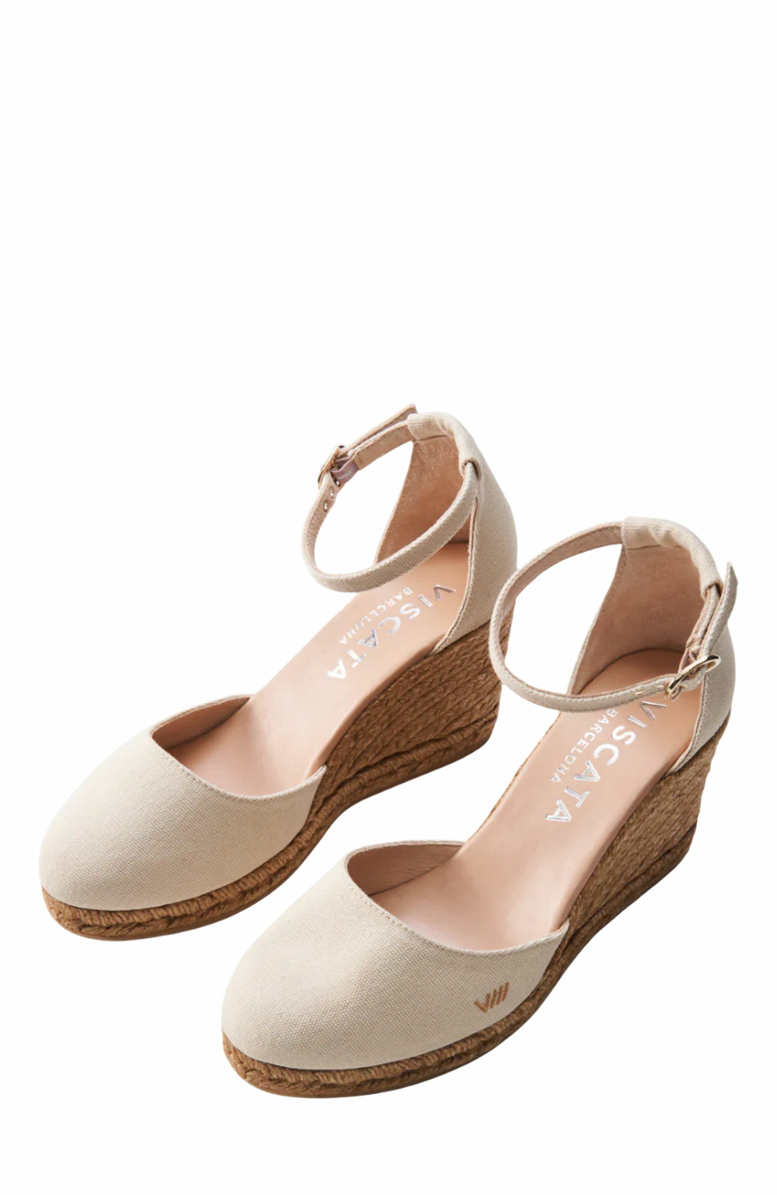 Estartit Canvas Espadrille Wedges, Alternate, color, Beige