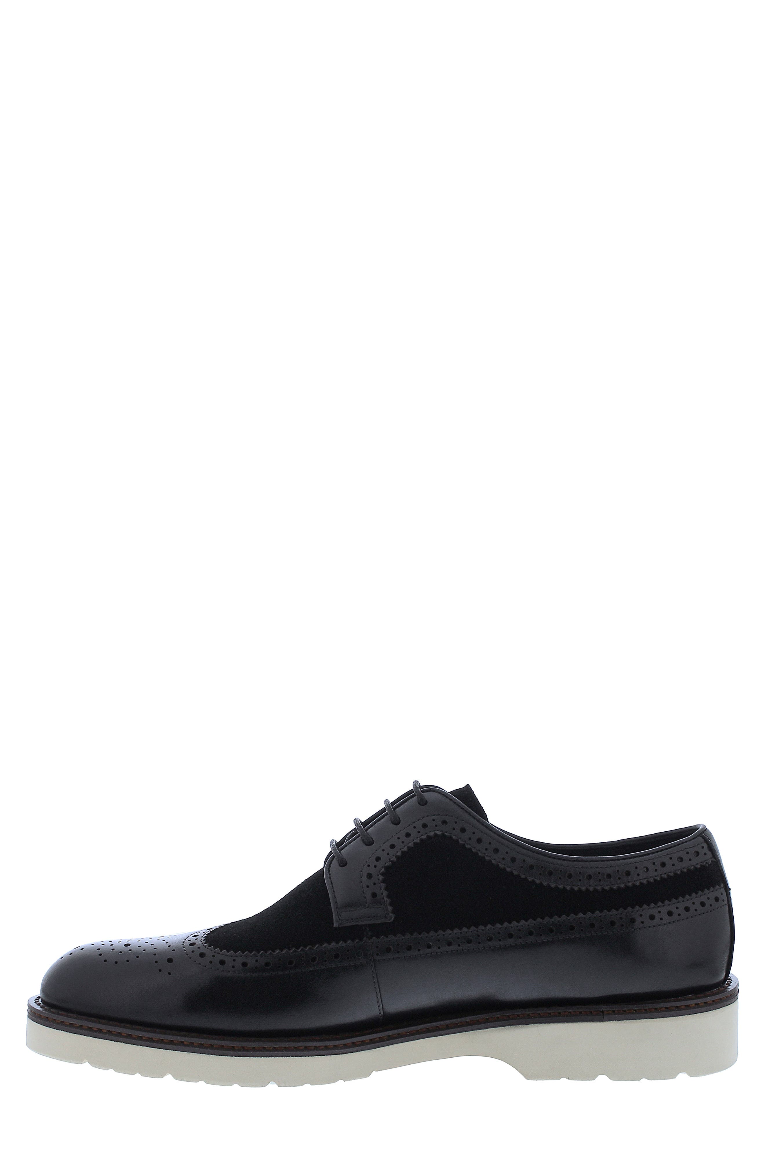 Penny Lane Compton Wingtip Derby, Alternate, color, Black