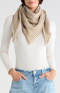 Vince Gingham Cotton Scarf