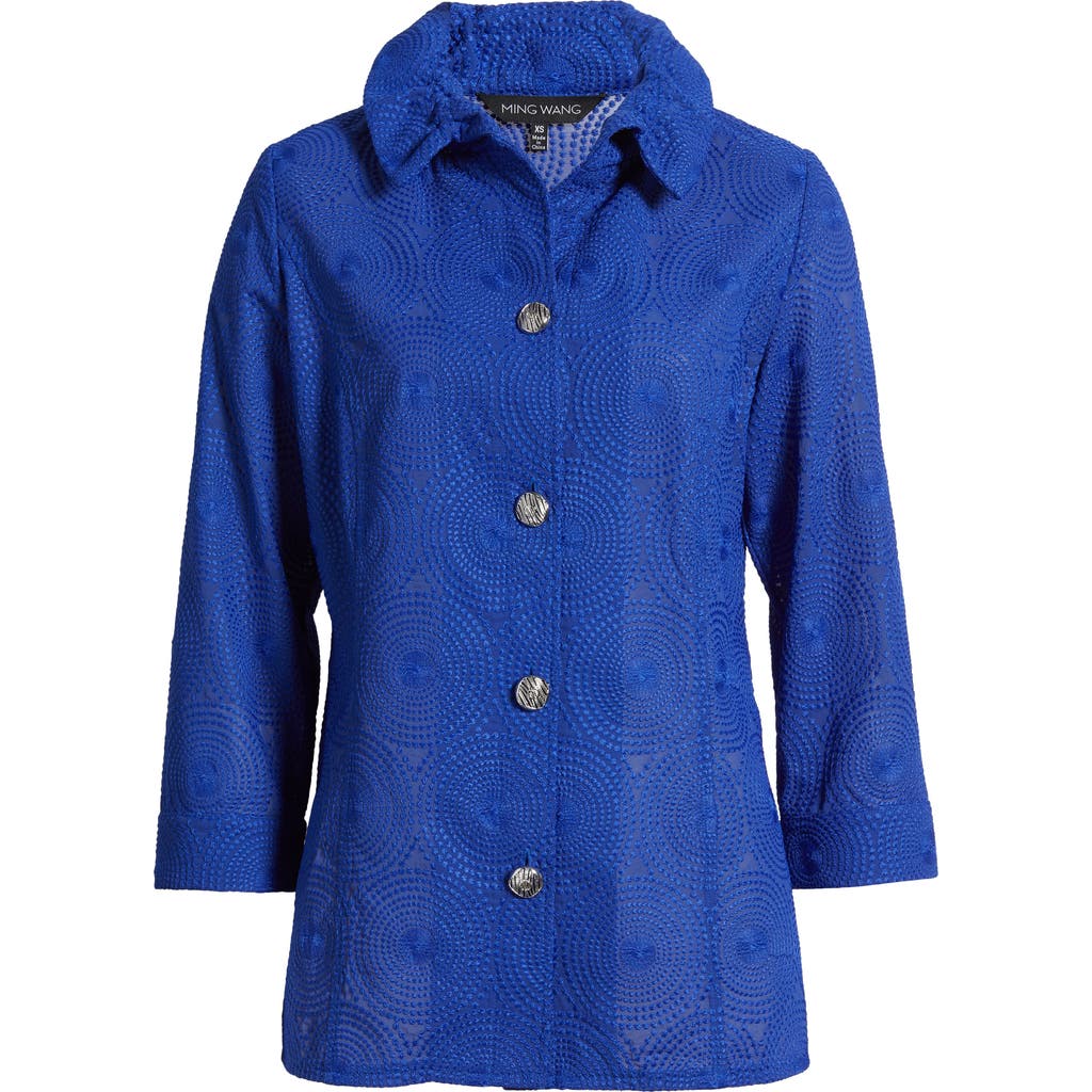 Ming Wang Tailored Fit Woven Jacket