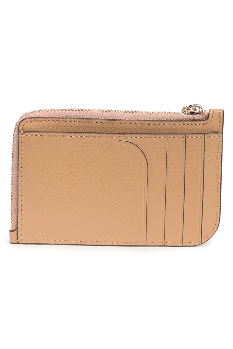 cameron medium l-zip card holder, Alternate, color, LIGHT FAWN