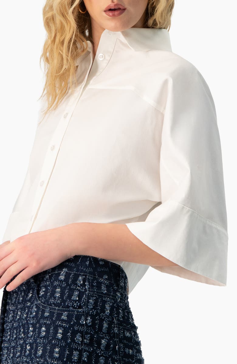 IVONNE Dolman Sleeve Wide Shirt, Alternate, color, White