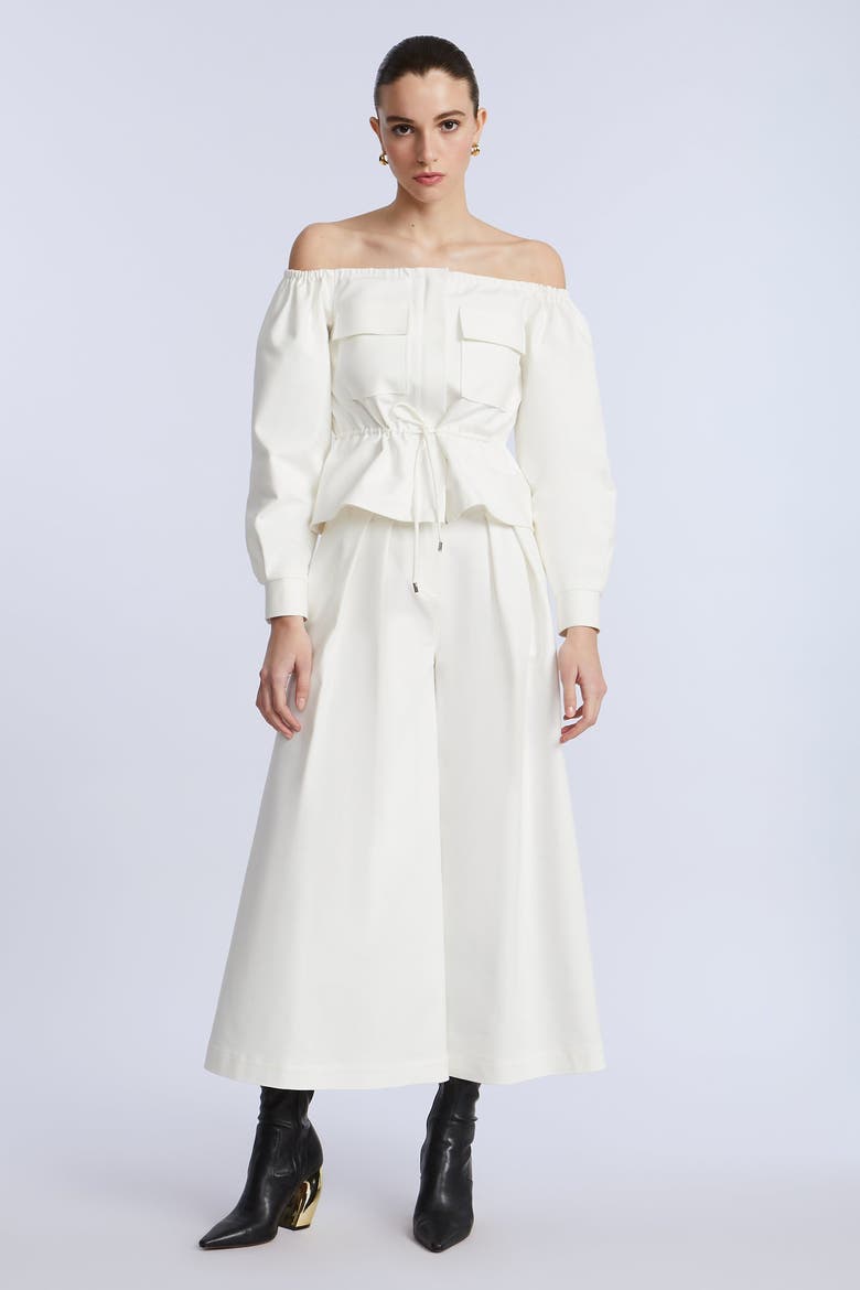 Pleated Front Crop Pant, Main, color, Jasmine